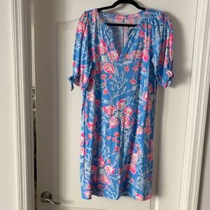 Lilly Pulitzer Blue and Pink Floral Dress